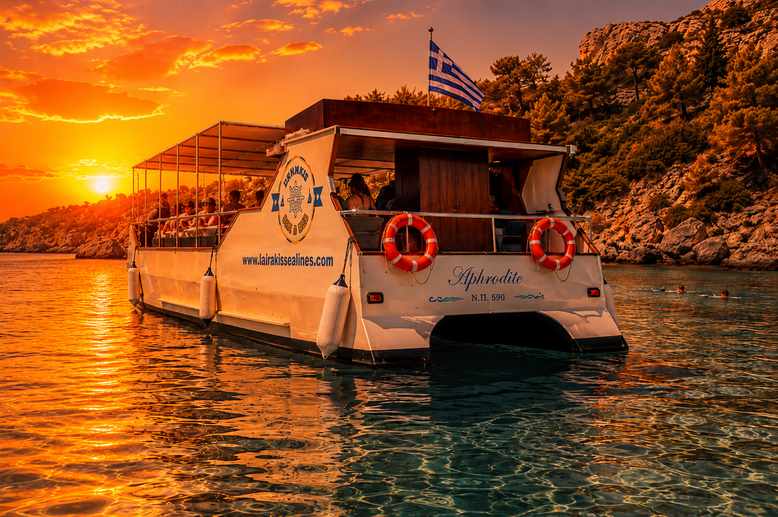 Faliraki: Sunset Cruise with Unlimited Aperol, Beers & Wine