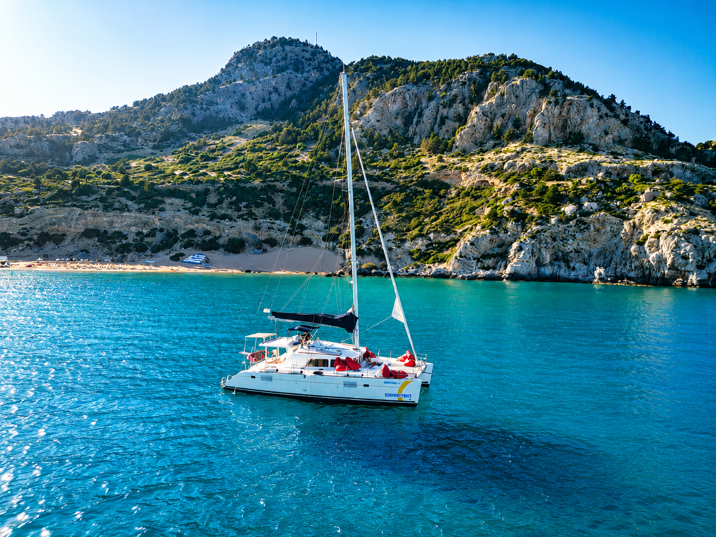 Kolymbia: All-Inclusive Swim & Snorkelling Catamaran Cruise